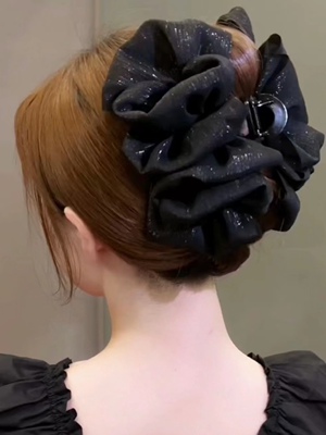 韩版布艺蝴蝶结大抓夹盘发夹子