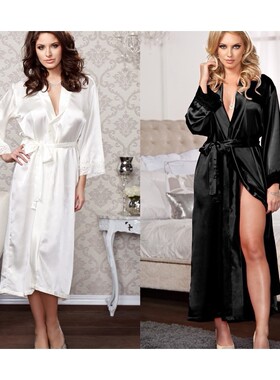 Women Sexy bathrobe Nightgown Ladies Long Pajamas Nightdress