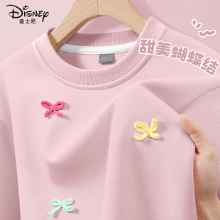 迪士尼女童卫衣2025新款秋季中大童女孩童装秋装儿童甜美韩系上衣