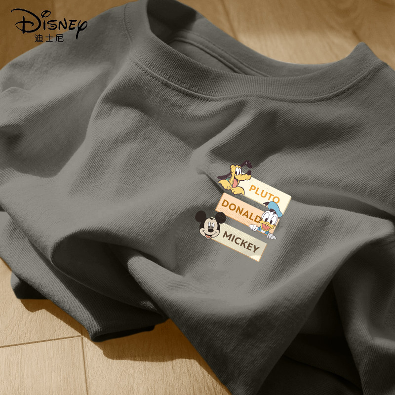 迪士尼男童短袖t恤纯棉2026新款男宝夏季亲肤薄款上衣儿童夏装潮