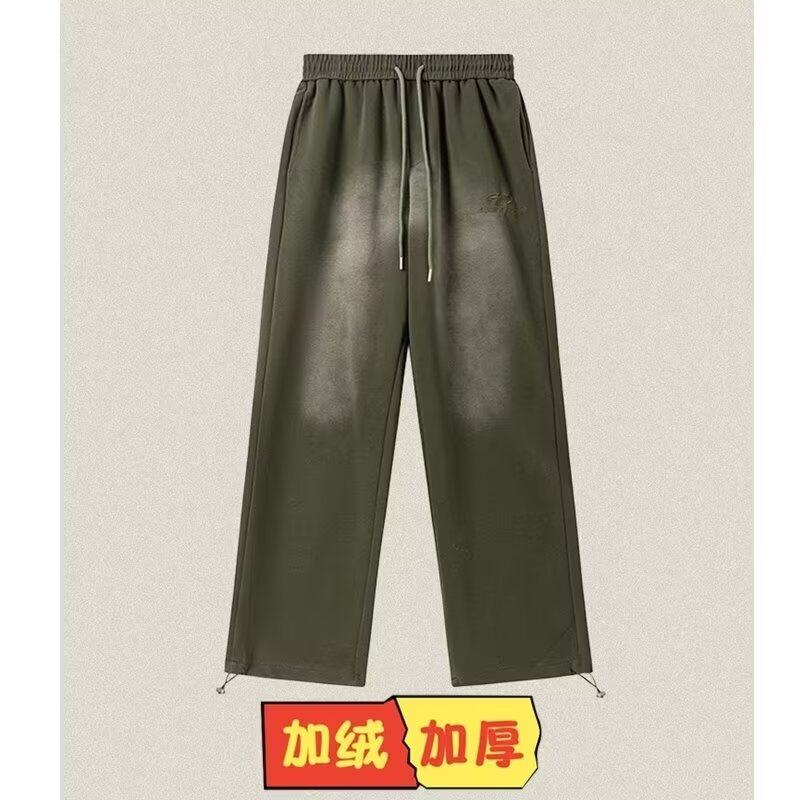 美式高街垂感卫裤男女嘻哈宽松百搭运动裤复古潮流加绒加厚休闲裤,男装,休闲裤,淘宝优惠券,粉丝福利购,淘宝优惠卷