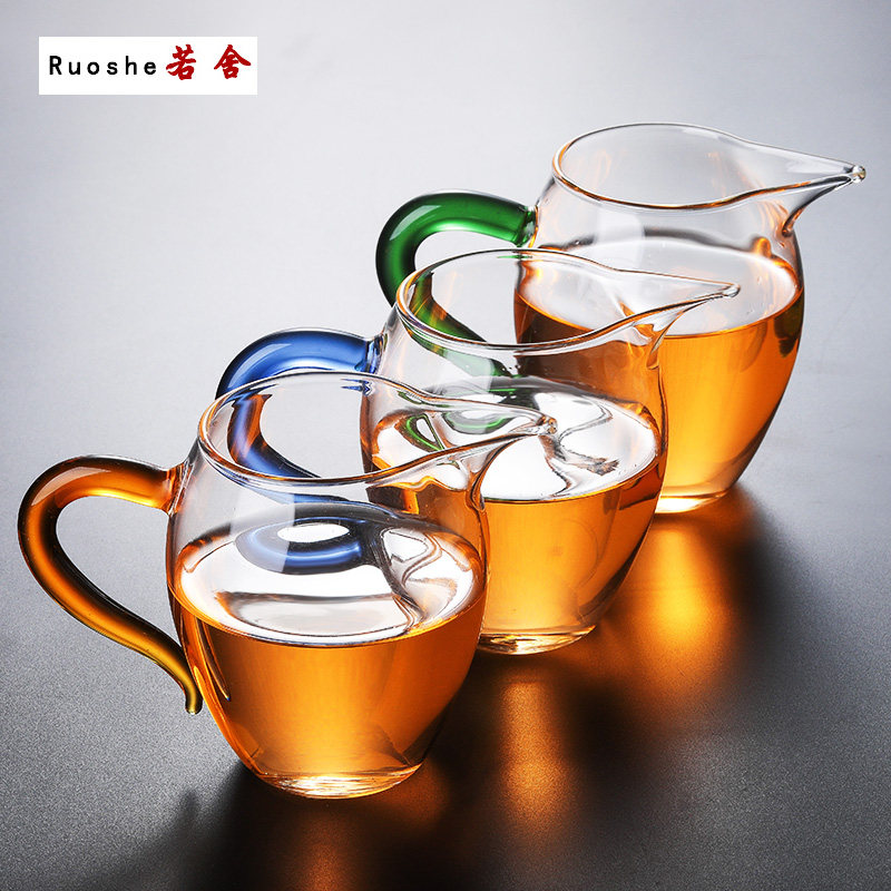 加厚耐热玻璃公道杯大小号透明过滤分茶器功夫茶具带茶漏茶海杯子,餐饮具,公道杯,淘宝优惠券,粉丝福利购,淘宝优惠卷