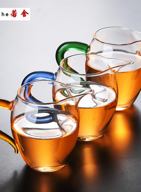 加厚耐热玻璃公道杯大小号透明过滤分茶器功夫茶具带茶漏茶海杯子