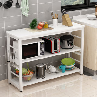 直销厨房切菜桌家用可移动桌子多功能置物架落地小长桌多层操作台