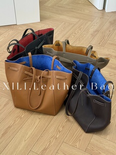 XI.LI西里【可露丽TOTE】头层牛皮小众设计大容量托特包通勤单肩