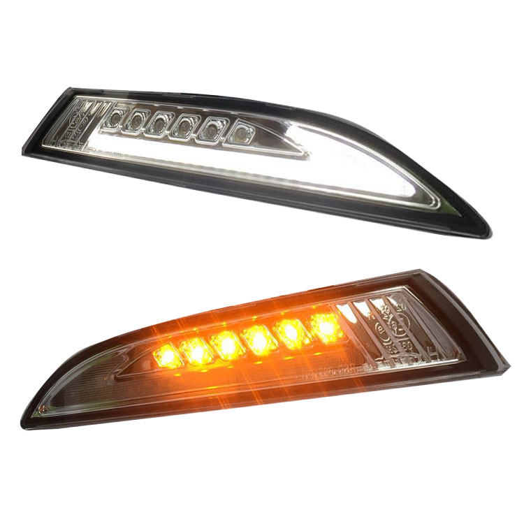 09-14 폭스바겐 SCIROCCO 수정된 전면 LED 라이트 가이드 주간 주행등 방향 지시등 SCIROCCO R 앞 범퍼 라이트 안개등 어셈블리