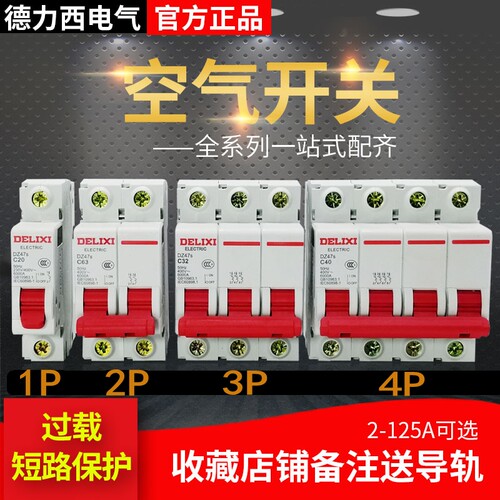 德力西空气开关家用63a32a小40A