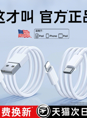 【官方正品】【45W快充】动派适用苹果14手机快充数据线iphone13充电器线15promax原17装12xr正typec品闪11充