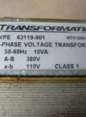 TRANSFORATIK 变压器 型号：63119-901 10VA 380V/110V