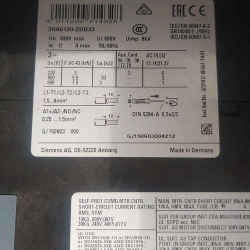 3RA6120-2AB33/3RA6120-2DB33/3RA6823-0AC/3RA6870-3AC现货