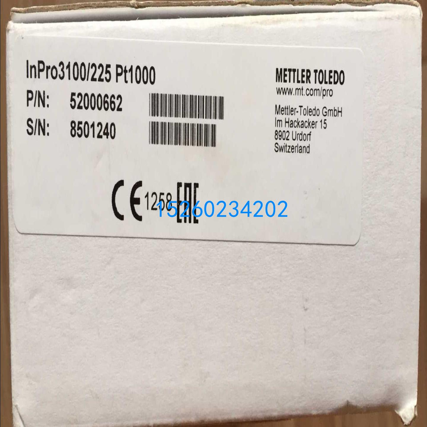 52000662 全新原装托利多PH电极InPro3100/225 Pt1000