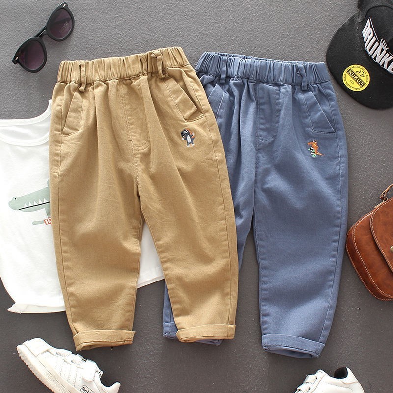 卡通绣花纯棉裤子长裤休闲裤