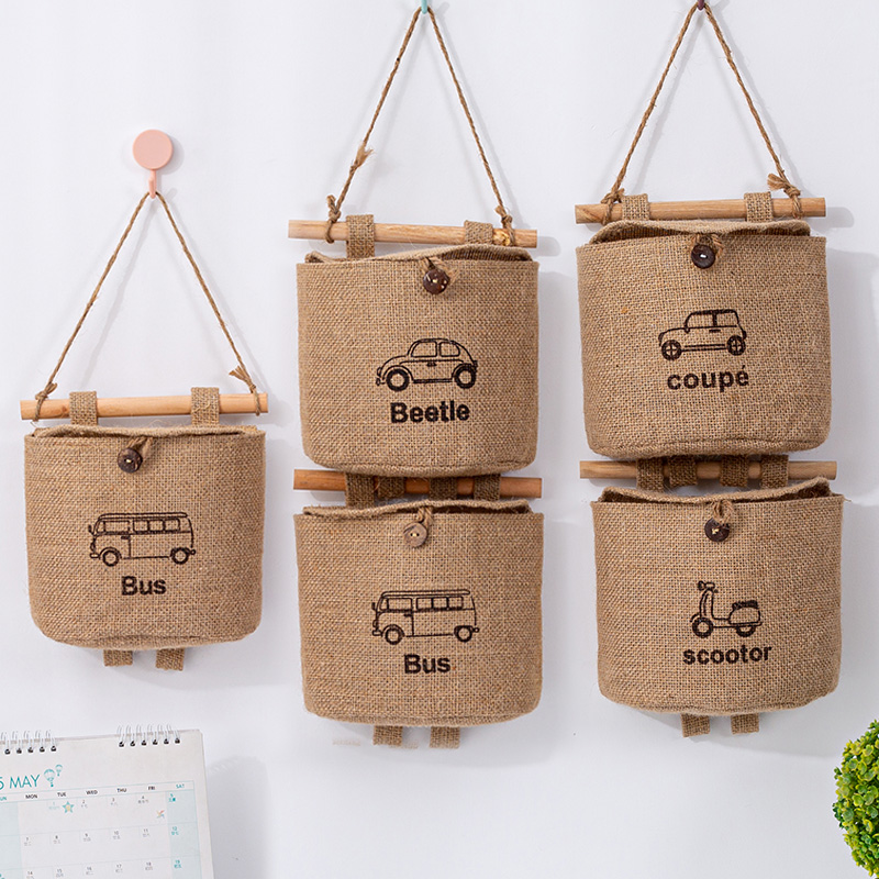 自由组合黄麻创意小挂袋