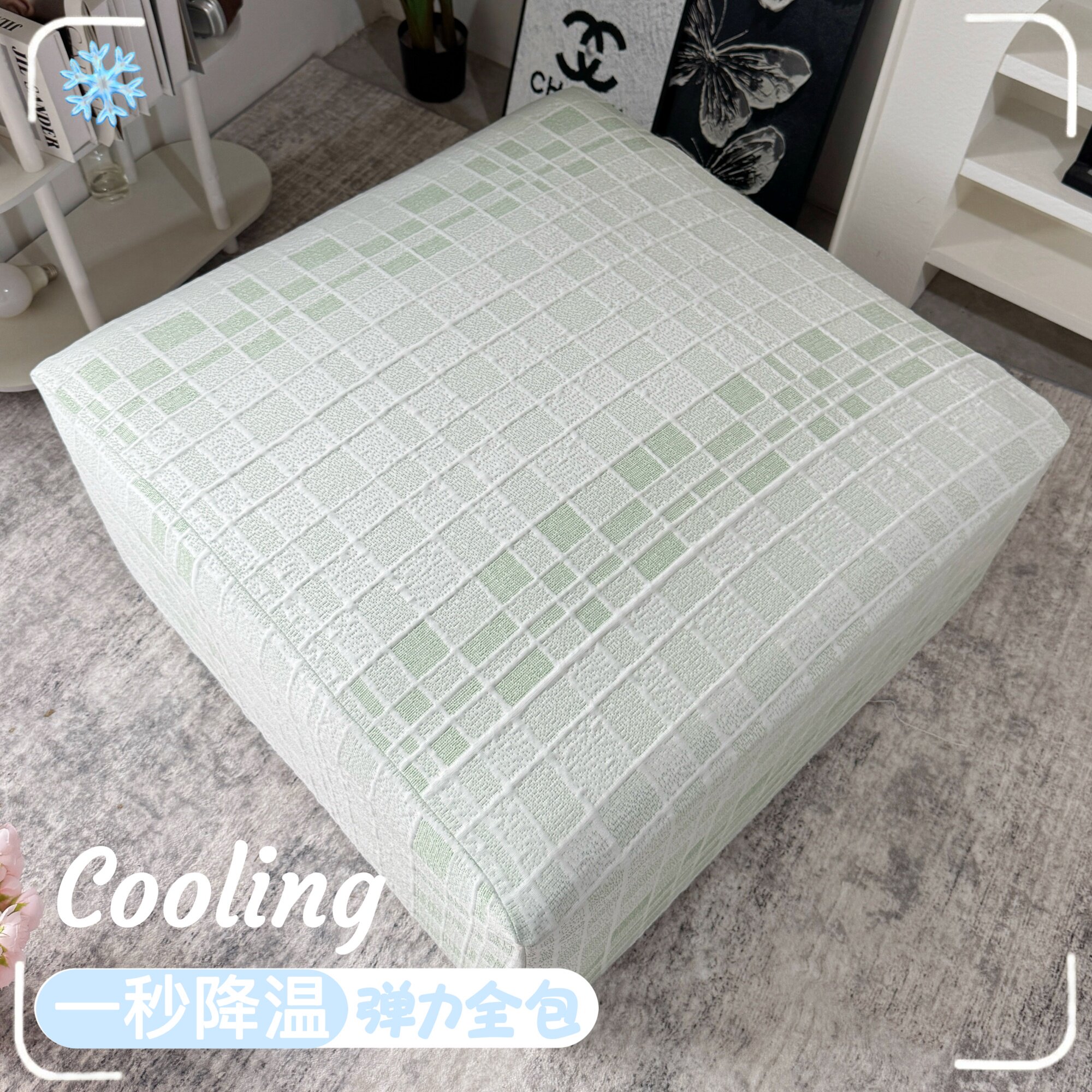 夏季冰丝凉豆豆防滑不粘毛沙发套图片