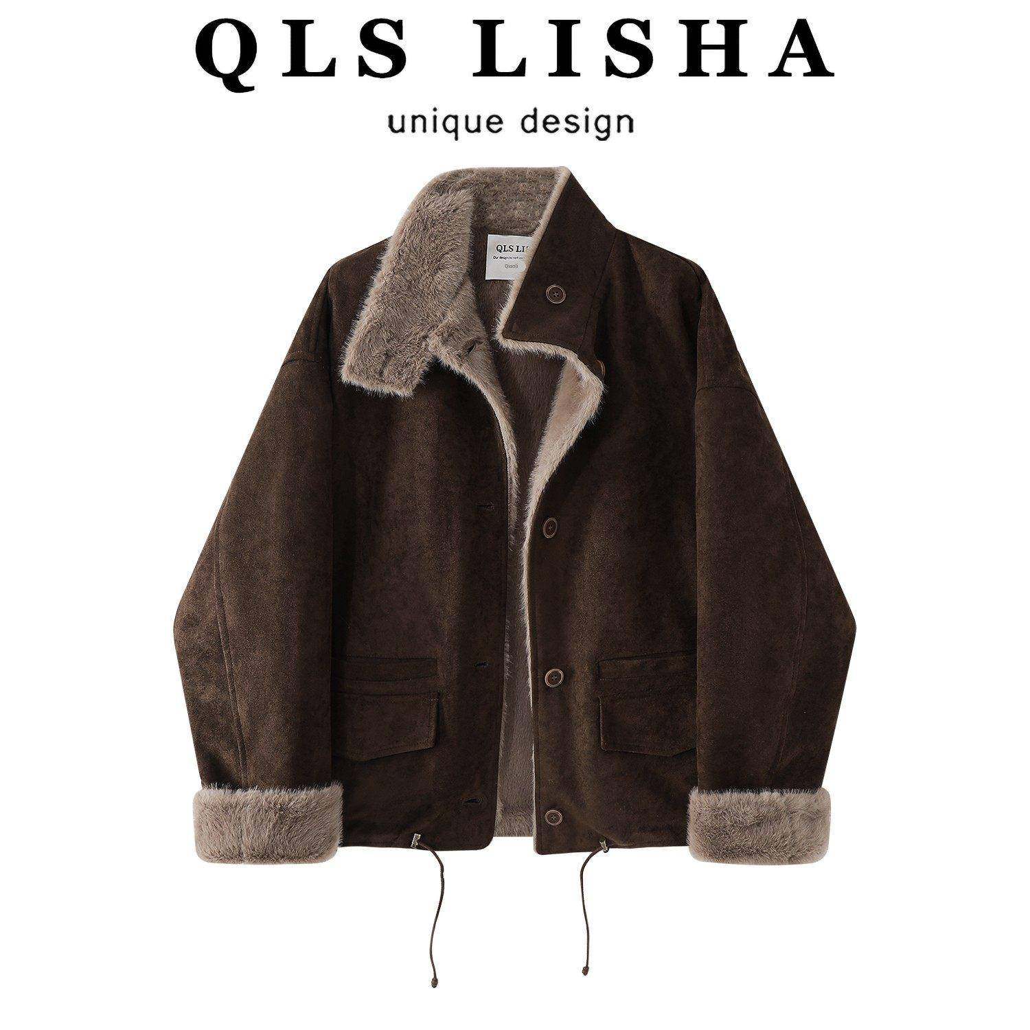 巧丽莎2025冬新款两面穿羊羔绒外套女款秋季加厚保暖皮毛一体上衣