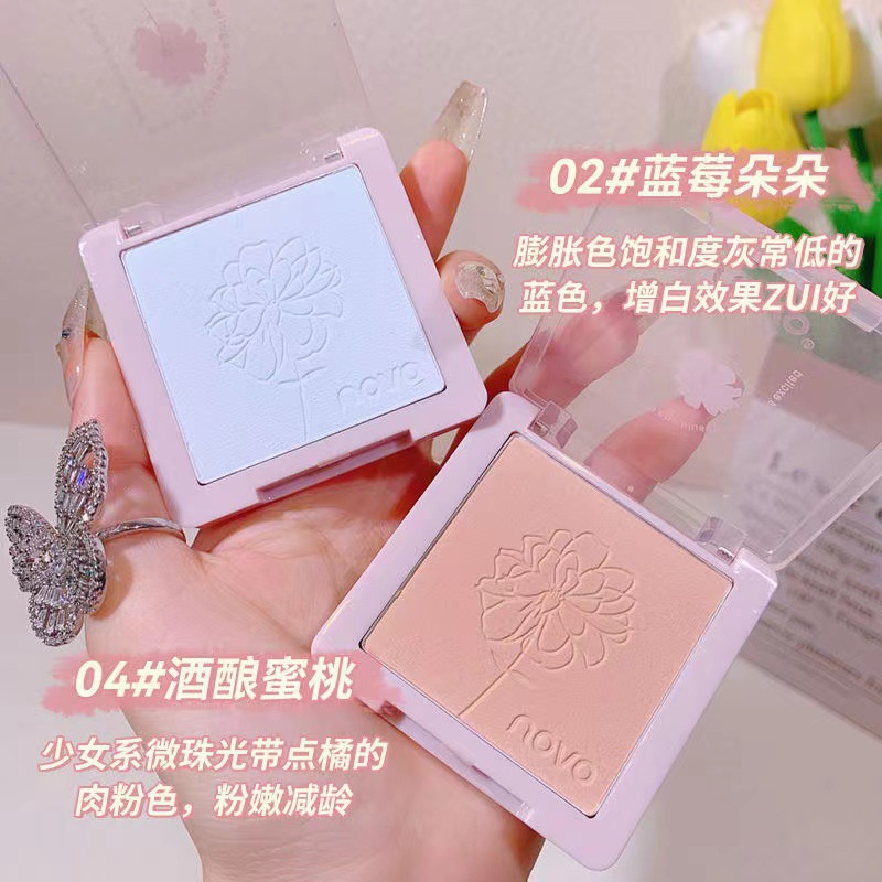 彩妆NOVO单色腮红女学生平价感纯欲风哑光腮蓝腮紫膨胀色修容