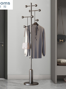 金属衣帽架衣架落地卧室不锈钢挂架高级灰色客厅家用时尚挂衣架