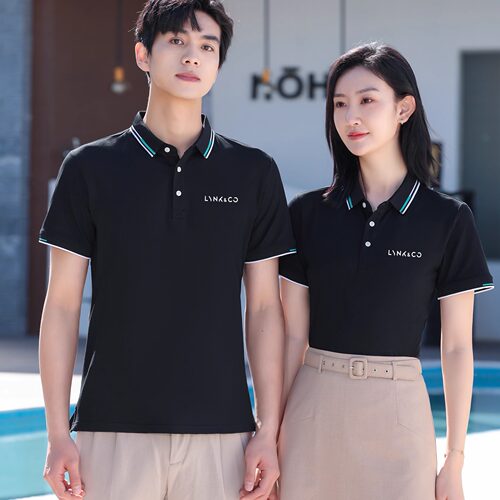 夏季领克4s店工作服定制短袖纯棉t恤工装广告Polo衫翻领刺绣logo