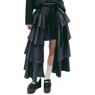 定制knock on wood 2025新春款小众设计感百搭多层多穿法荷叶裙裤