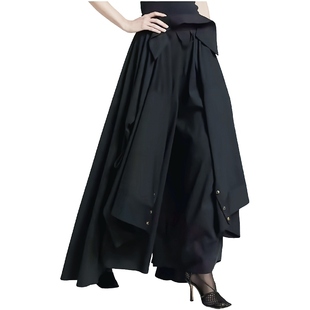 解构时髦欧美范街拍阔腿裤 定制2024春款 暗黑系先锋设计小众新女装