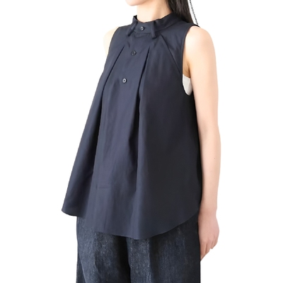 定制2024夏季暗黑系先锋设计师小众女装不规则解构无袖显瘦衬衫