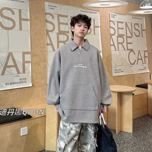 乔迪丹娜春款2025新款男大童半拉链POLO衫青少年学生男孩时尚卫衣