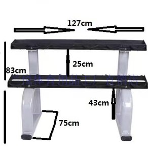 家用哑铃架子商用健身器材哑铃收纳架圆头哑铃铃片架双层哑铃架