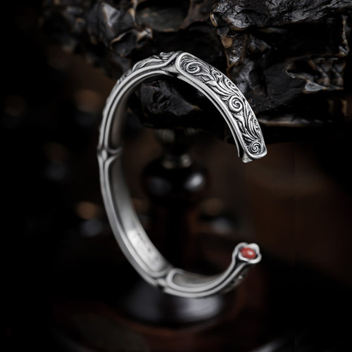 WolyIn男女款925银蒙古元素手镯