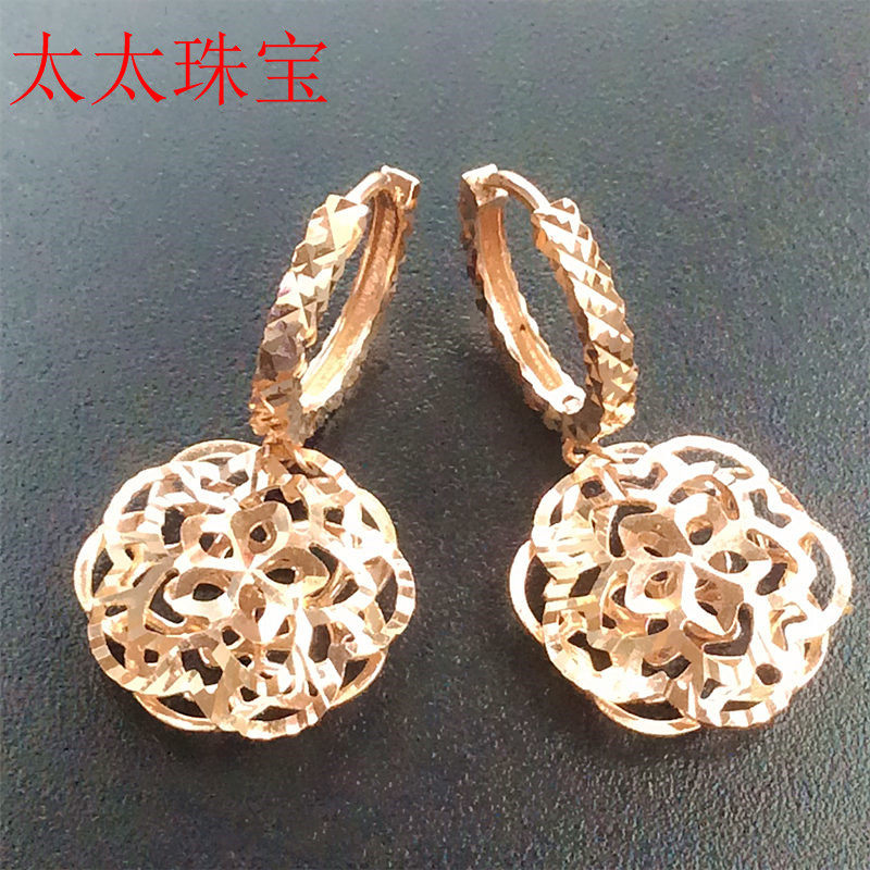 太太珠宝太太珠宝纯 585紫金耳坠 14K玫瑰金彩金花型耳扣 耳环,珠宝/钻石/翡翠,耳饰,淘宝优惠券,粉丝福利购,淘宝优惠卷
