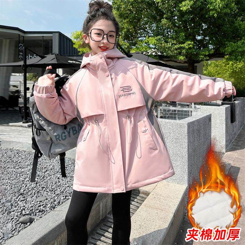 女童加厚夹棉外套秋冬装