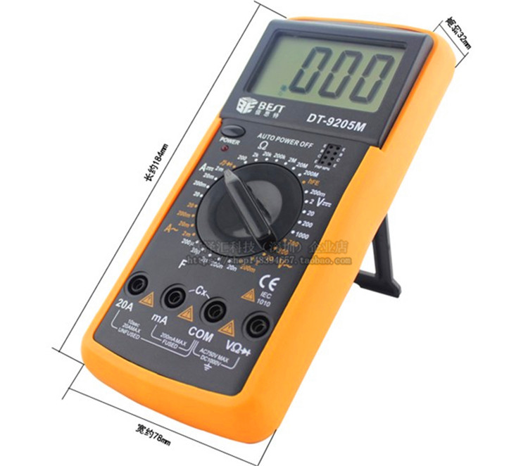 ±¶Ë¼ÌØ BST-9205M ´óÆÁÄ»Êý×ÖÍòÓñí Åä±í±Ê DT9205A