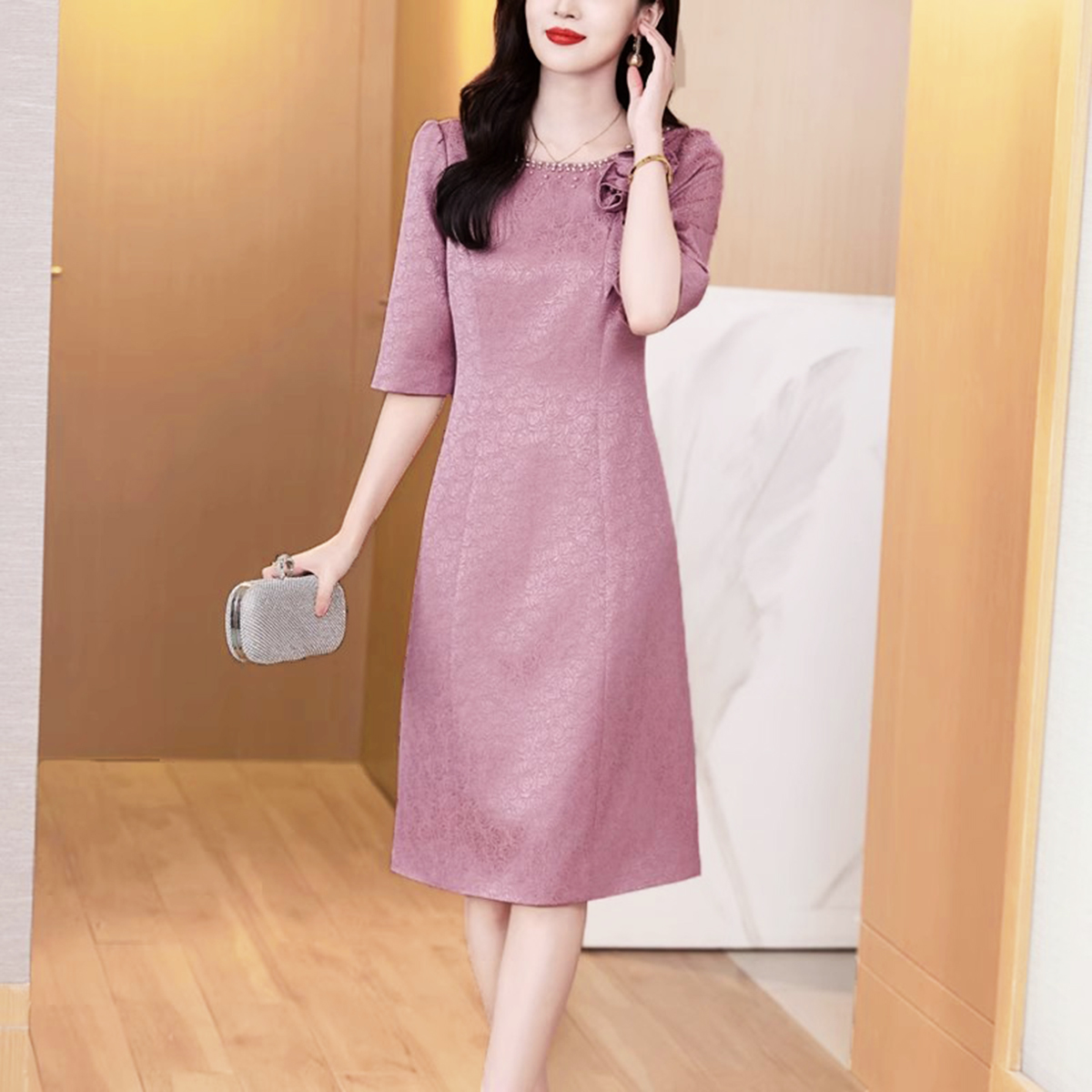 高端妈妈装婚宴优雅礼服裙