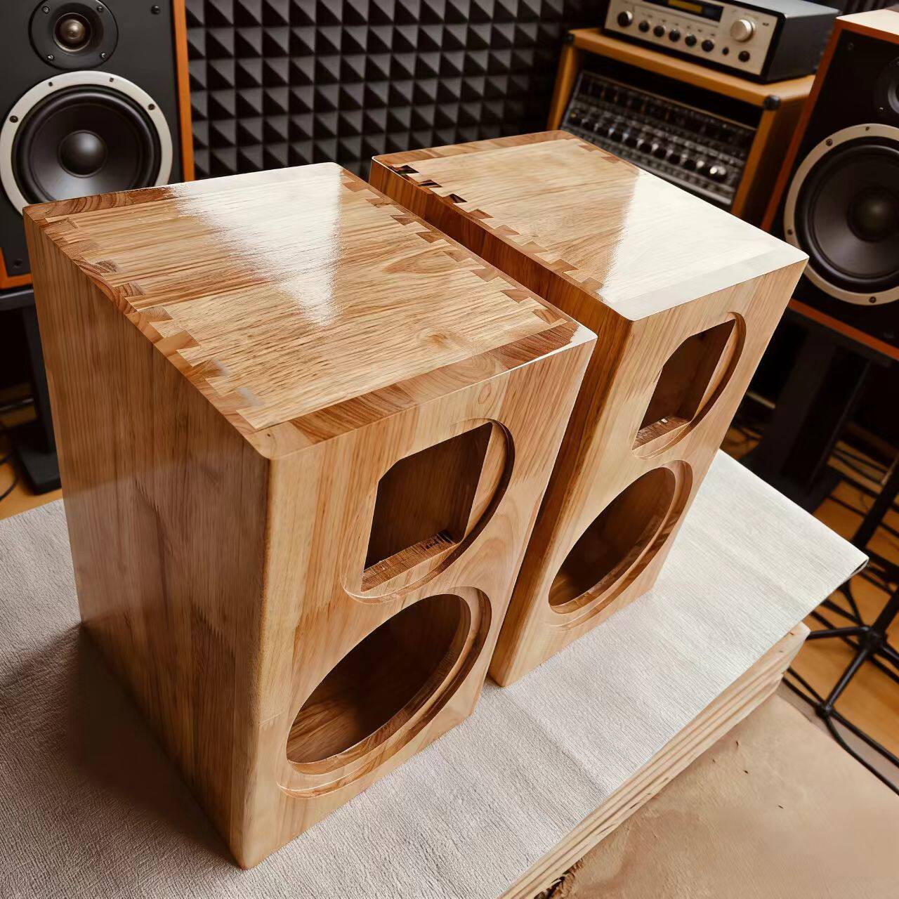 6.5寸双分频实木音箱空箱体书架箱子惠威喇叭