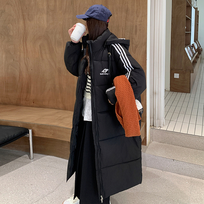 中长款羽绒棉衣棉服女冬新款过膝学生宽松大码加厚棉袄外套面包服