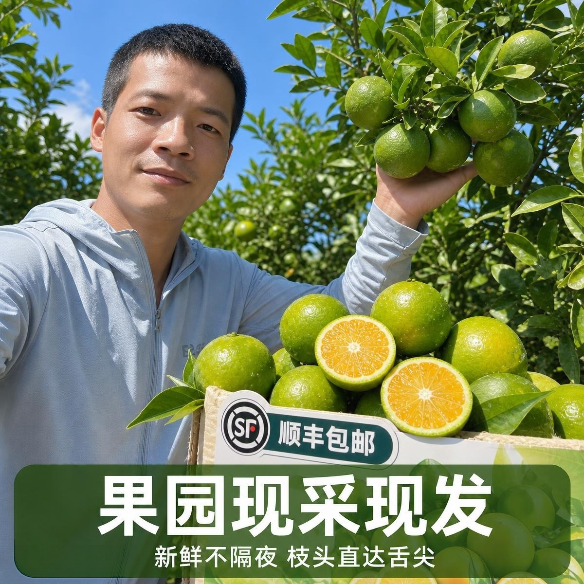 江西老表正宗青皮蜜橘新鲜当季现采现发无籽多汁孕妇橘子顺丰包邮