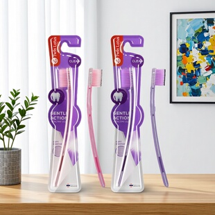 泰国进口双莲螺旋中软毛半软毛曲线刷柄牙刷官方授权正品泰国牙刷