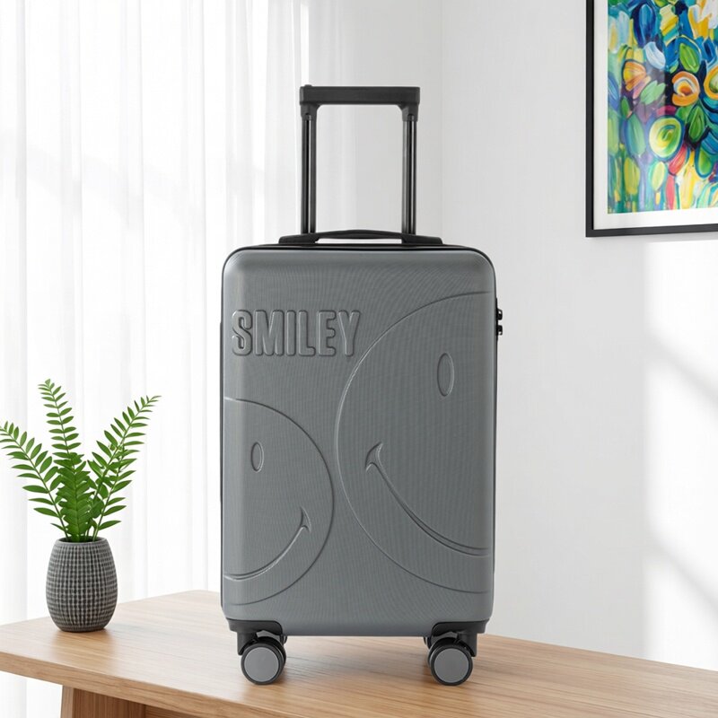 法国Smiley笑脸20寸拉杆箱可登机万向轮静音柔韧抗冲压回弹稳固