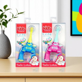 泰国双莲1 可爱卡通幼童乳牙刷食品级材质 3岁儿童乳牙护齿牙刷