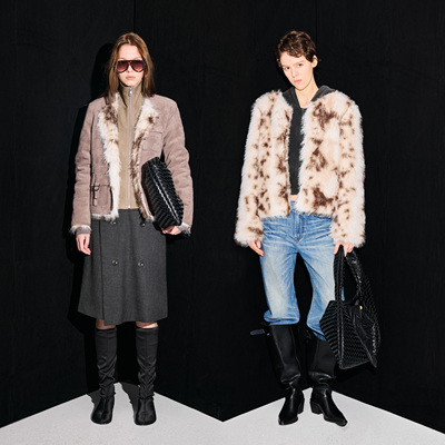 immune system 正反两穿设计感重工环保皮草麂皮感夹克外套