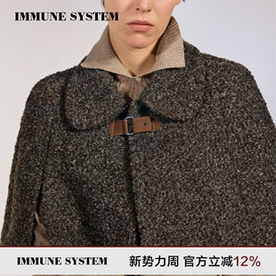 娃娃领斗篷复古圈圈呢羊毛外搭披肩 易梦玲同款 immune system