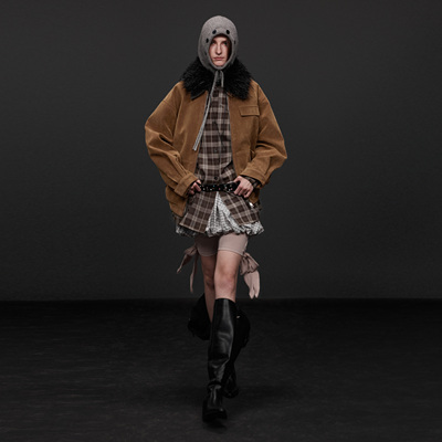 immune system 廓形麂皮感复古新款绒拼接外套夹克