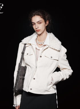 immune system免疫系统 白岛 可拆卸毛领夹棉灯芯绒外套