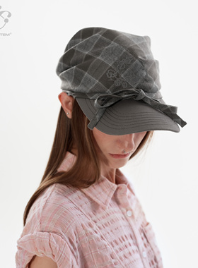 immune system免疫系统 有趣百搭格纹绑带刺绣图案头巾帽棒球帽