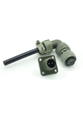 MS5015 2芯美军标航空插头 MS3108A-10SL-4S/P 3102  弯头连接器