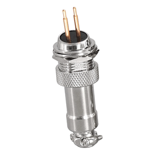 镀金航空插头GX12-2芯3芯4芯5芯67芯直针连接器 PCB线路板焊板式