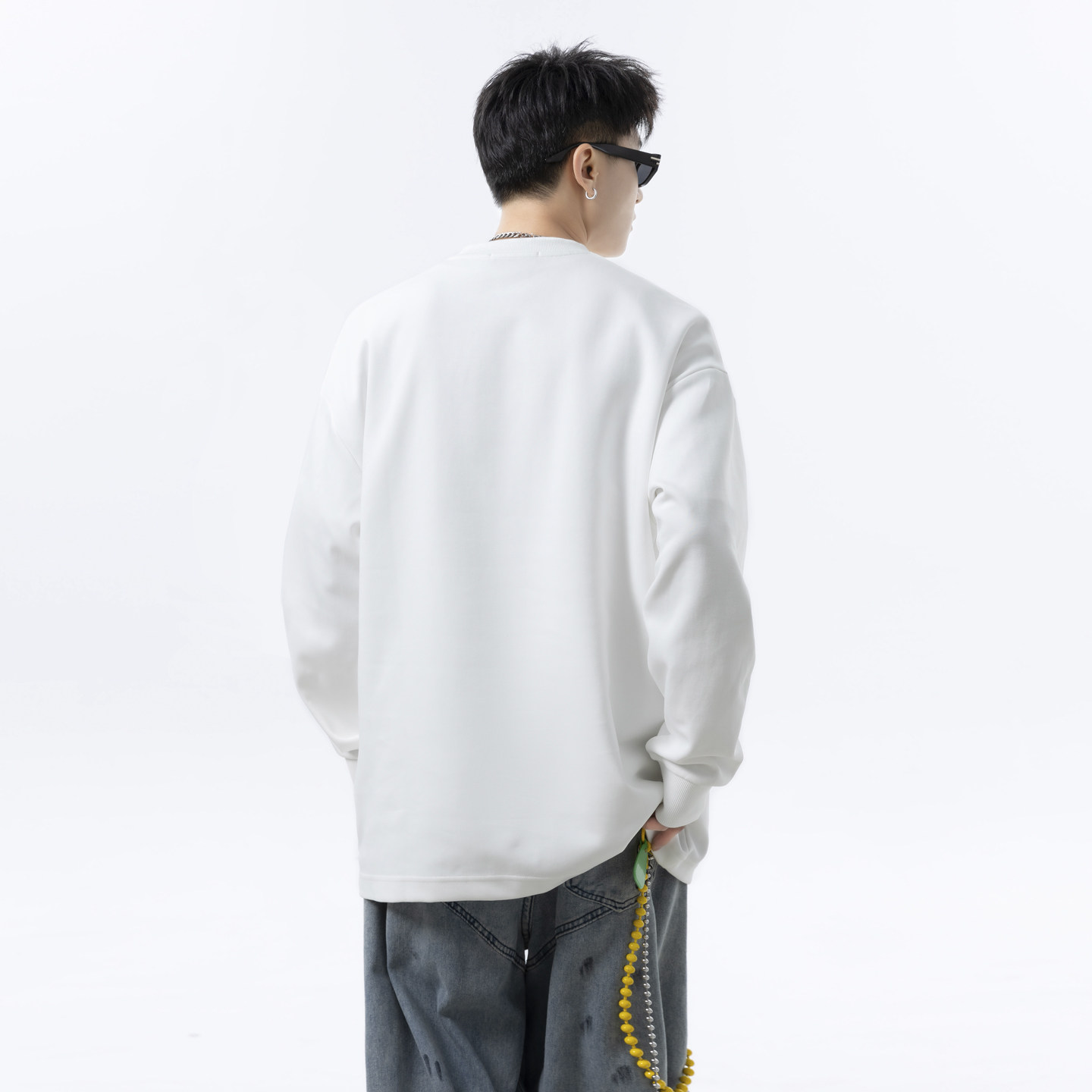 1016-WY5060-特P40垫肩设计感长袖打底衫小众结构痞帅上衣,男装T恤,星座1016