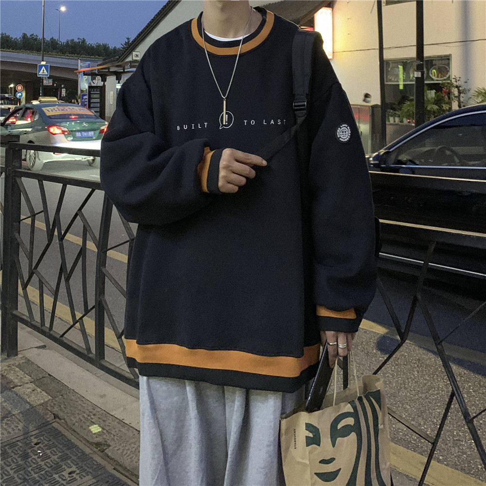 1016-BT76-P65美式高街刺绣加绒加厚卫衣男潮ins潮牌上衣,男装卫衣,星座1016