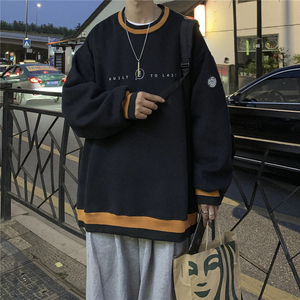 1016-BT76-P65 美式高街刺绣加绒加厚卫衣男潮ins潮牌上衣图片