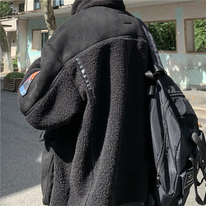 1016-Y37-P108  羊羔绒外套男冬棉服潮羊羔毛棉衣图片