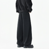 1016-K800-P45美式弯刀休闲裤cleanfit垂感阔腿空气层卫裤，男装休闲裤，星座1016